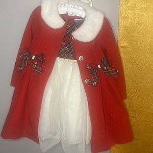 Girls holiday dress & coat ❤️